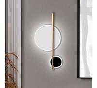 Schuller Valencia Applique a LED Duo, altezza 52 cm, nero/oro, metallo Schuller Valencia