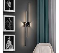 Schuller Valencia Applique a LED Zig Zag, altezza 100 cm, nera, metallo, a 4 luci. Schuller Valencia