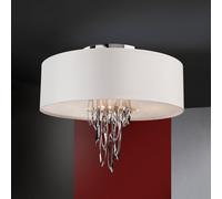 Schuller Valencia Domo - elegante lampada da soffitto in tessuto 69441581 WITHOUT BULBS weiß
