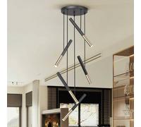 Schuller Valencia Lampada a sospensione Edna LED, a 5 luci, in metallo, nera, non dimmerabile Schuller Valencia