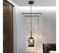 Schuller Valencia Lampada a sospensione Norma, Ø 14 cm, nero/ottone, vetro, E27 225632