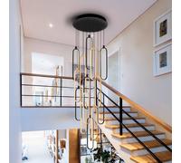 Schuller Valencia Lampada LED a sospensione Colette, 14 luci, nero/oro rosa, rotonda Schuller Valencia