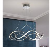 Schuller Valencia Lampada LED a sospensione Molly, cromata, dimmerabile, Ø 80 cm 763950