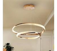 Schuller Valencia Lampada LED a sospensione Orbitas, Ø 80 cm, color oro, metallo, dimmerabile Schuller Valencia
