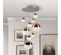 Schuller Valencia Lampada LED a sospensione Sphere, a 9 luci, dimmerabile, Ø 50 cm, multicolore Schuller Valencia