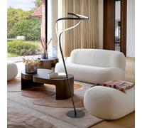 Schuller Valencia Piantana LED Danza, dimmerabile, nero opaco, metallo, alluminio Schuller Valencia