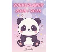 Schulplaner 2025 2026 Schülerkalender A5 Format Hausaufgabenheft eine Doppelseite pro Woche Kawaii süß Mädchen