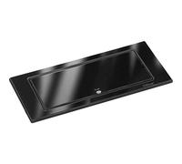 EVOLINE 106382 Ciabatta elettrica da incasso, 2 ingressi, in vetro, nero, contatto di protezione, 1 pezzo, 225.2 mm