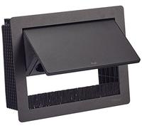 Schulte, EVOline Flip Top Push S 3 X Schuko, 1 pezzi, nero, 1593 7010 1800