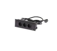 Schulte Incasso Multipresa EVOLINE Frame-Dock 3 X Presa Schuko, 1 pezzi, nero, 159610019500