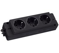 Schulte Multipresa EVOLINE Express 3 X Schuko, gst18, 1 pezzi, nero, 159103000100