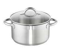 Schulte-Ufer Casseruola Loop, 24 cm, ca. 5,5 l, con coperchio in vetro, acciaio 18/10