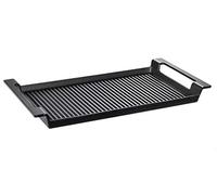 Schulte-Ufer Rustika 1625-44 S - Piastra per barbecue con manici in ghisa, colore nero, dimensioni: 44 x 24 cm