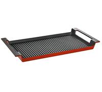 Schulte-Ufer Rustika Grill Plate Piastra a induzione in ghisa Rossa 44x24cm