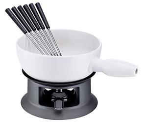 Schulte-Ufer, Set per fonduta di Formaggio, Argento (Edelstahloptik)