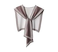 Schultertuch fr Damen, mit weicher Strickstruktur, Spitzendetails, aus Strick, Herbst, Winter und Alltag, kalte Tage, leicht zu tragen, als ergänzendes Accessoire, Reisen, Marrone, Taglia unica