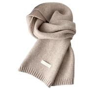 Schultertuch fr Unisex, mit weicher Strickstruktur, aus Polyester, Herbst, Winter und Alltag, kalte Tage, leicht zu tragen, als ergänzendes Accessoire, klarer Form, Reisen, Bianco 3, Taglia unica