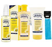 Schultz - linea trattamento cappelli,Lozione Schiarente spray 150ml,Shampoo Ravvivante Ultra delicato,Balsamo Ravvivante Capelli Chiari 200ml più fascia per cappelli elastica