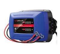 Schumacher Electric SC348 - Caricabatterie Doppio 15A per Due Batterie 12V - Camper, Barca, Van - Ricarica Automatica Intelligente - Display Digitale