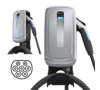 Schumacher SEV455 - Caricabatterie Murale per Veicoli Ibridi ed Elettrici - Colonnina di Ricarica Intelligente Monofase Tipo 2, 32A, 230V, 7,4kW - Interno/Esterno - Design Sobrio