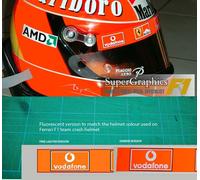 Schumacher Leclerc Sainz F1 Ventola Visiera Adesivo Fluorescente Dark+Light incl