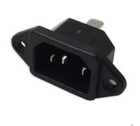 Schurter IEC C14 Maschile Pannello Attacco Rewireable. Input Spinotto. 6100.3300