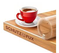 SCHUTZ-FUX Pellicola per tavolo da 2 mm, trasparente, con bordo inclinato, tovaglia trasparente, lavabile, disponibile in varie misure, made in Germany (120 x 120 cm)