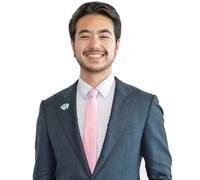 Schuyler Bailar (Blue Suit) Half Body Buddy Cutout