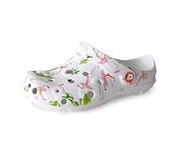 Schu'zz Globule Cactus & Flamingo - Scarpe da lavoro da donna, Bianco (multicolore), 39 EU