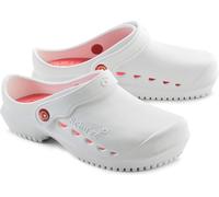 Schu'zz Schuzz zoccolo da donna scarpe professionali PROTEC Femme uni Blanc & Corail / White EUR 38 Bianco