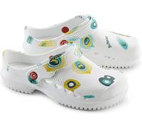 Schu'zz Schuzz zoccolo donna scarpe professionali PROTEC Femme imprimé Plume de paon / Multicolor EUR 37