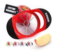 SCHVUBENR - Affettatrice per mele professionale, in acciaio inox, tagliapela e cavatapela affilate con 8 lame affilate (rosso)