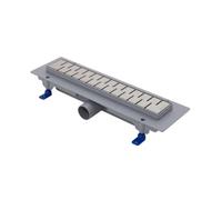 SCHWAB ENERGY - Canalina per doccia, telaio in plastica, griglia da 450 mm, scarico da 40 mm, altezza 65 mm (regolabile da 65 a 87 mm), telaio da 15 mm, portata 35-38 l/min (EN 1253-2), portata K3