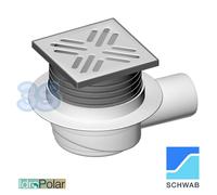 SCHWAB PILETTA SCARICO A PAVIMENTO GRIGLIA 105X105 mm IN ACCIAO BAGNO DOCCIA