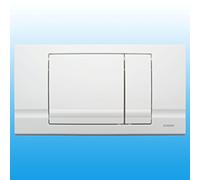 Schwab - Placca di comando per Riva Duo, a doppio flusso, colore bianco, 227179