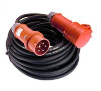 as - Schwabe 61336 61336-Prolunga CEE con invertitore di Fase, 5 m, H07RN-F 5G6, 400 V/32 A/5 Poli, Colore: Nero