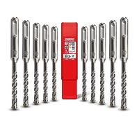 SCHWABENBACH® Set Punte Trapano SDS Plus 10 Pezzi - Ø 6 mm x 110 mm - Qualità Premium per Calcestruzzo e Pietra - Compatibile con Bosch, Hilti, Metabo - Non SDS Max