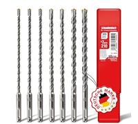 SCHWABENBACH® Set Punte Trapano SDS Plus 7 Pezzi - Ø 5/6/8/10/12 mm x 210 mm - Punte per Calcestruzzo e Pietra - Qualità Premium - Compatibile con Bosch - Per Martello Perforatore - Non SDS Max