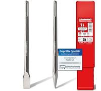 SCHWABENBACH® Set Scalpelli SDS Max 400 mm - 2 Pezzi: Scalpello Piatto 25 mm + Punta - Estremamente Robusti - Ideali per Calcestruzzo, Muratura e Piastrelle