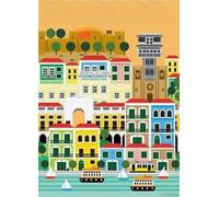 Schwagebo 1500 Pezzi - Pictures - Gifts - Colorato Puzzle - Portugal Vintage Travel Landscape Posters - Gioco Di Sfida Per Adultis - Giocattolo Di Decompressione - Jk128Zp