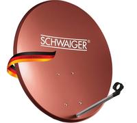SCHWAIGER 142 Antenna satellitare Antenna offset Braccio di supporto LNB Montaggio su palo Antenna satellitare Sistema SAT Acciaio 55 x 62 cm rosso
