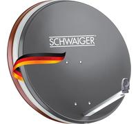 SCHWAIGER 197 Antenna satellitare sistema offset Antenna LNB braccio di supporto antenna satellitare sistema SAT in acciaio 75 x 85 cm antracite