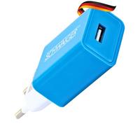 SCHWAIGER 230V ENCHUFE USB BLANCO/AZUL