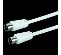 Schwaiger 5.0m IEC - IEC cavo coassiale 5 m Bianco (Schwaiger 5.0m IEC - IEC - IEC - IEC -) NEW