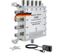 SCHWAIGER 5200 Multiswitch 5/8 SAT distributore a 8 partecipanti SAT Splitter Digitale Multiswitch a 8 Vie con Alimentazione Esterna per Quattro/Quad LNB Digitale, HDTV, FullHD, 4K, 8K, UHD
