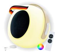 SCHWAIGER 661774 Lampada da tavolo portatile Altoparlante Bluetooth Batteria RGB LED Lampada da comodino Luce da esterno Lampada da giardino Altoparlante musicale Maniglia 10W Impermeabile
