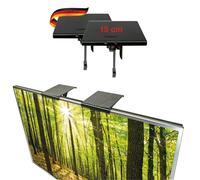 SCHWAIGER 661781 Set di 2 ripiani per monitor ripiano per schermi ripiano per multimedia ripiano per topper TV supporto per altoparlanti TV supporto per ricevitore 6 pollici