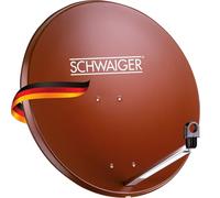 Schwaiger, 714166, Antenna digitale satellitare (75 x 85 cm) con braccio di supporto LNB, montaggio su asta, antracite, specchio in alluminio, per la ricezione di DVB-S/S2 in Full HD, 3D e 4 K (Ultra HD)