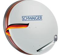 Schwaiger, 714197, antenna satellitare digitale (75 x 85 cm) con braccio di supporto LNB, montaggio su staffa, colore antracite, specchio in alluminio, per la ricezione di DVB-S/S2 in Full HD, 3D e 4 K (Ultra HD)