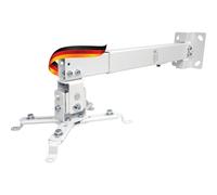 SCHWAIGER 9468 Supporto per proiettore Supporto per proiettore a parete Supporto per soffitto Supporto universale girevole max. 20 kg bianco